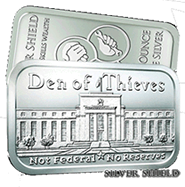 1 oz Silver Shield Silver BU Bars