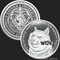 1 oz Dogecoin BU Silver Round 2024