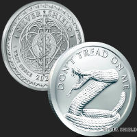 1 oz Dont tread on me Silver BU Silver Shield Golden State Mint 