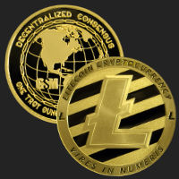 1 oz Litecoin Gold Bullion Round .9999 Fine (capsule included)