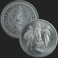 1 oz Rising Virtues BU Silver Round 2024