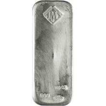 100 oz Silver Bar Johnson Matthey