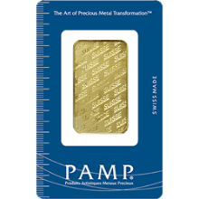 1 oz Gold Bar Pamp .9999 Fine