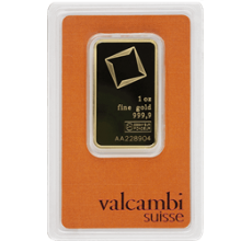 1 oz Gold Bar Valcambi