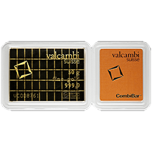 50 Gram Valcambi Gold CombiBar (50x 1 gram bars w/ Assay)