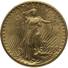 $20 U.s. Gold Saint Au