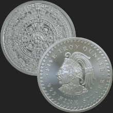 5 oz Aztec Calendar Silver Round