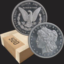 box ready to ship 1 oz silver morgan 500 Golden State Mint 210