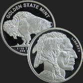 Beautiful Buffalo & Indian Front & Back of 1/10 oz .999 Silver Coin