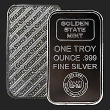 1 oz Golden State Mint Silver Bar