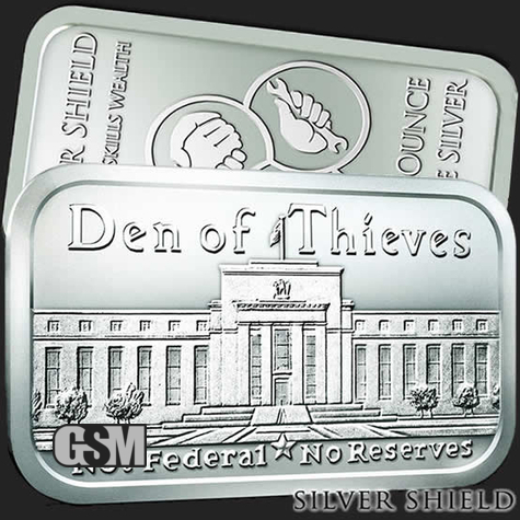 Beautiful Den of Thieves 1 oz Silver Bar .999 Fine Bullion