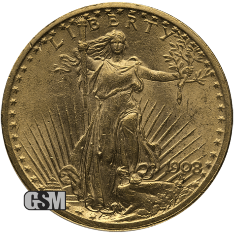 $20 U.s. Gold Saint Au