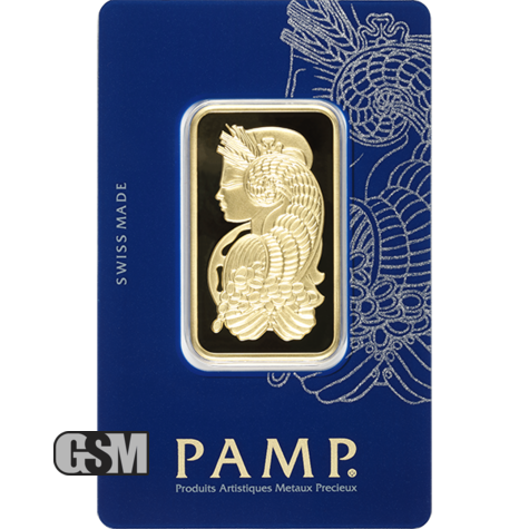 1 oz Gold Bar Pamp Fortuna