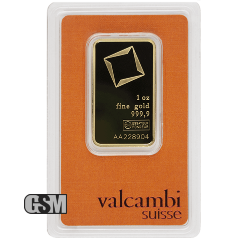 1 oz Gold Bar Valcambi